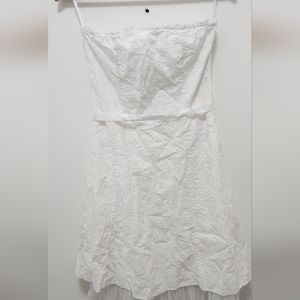 Costa Blanca Semi formal White strapless dress size S. EUC